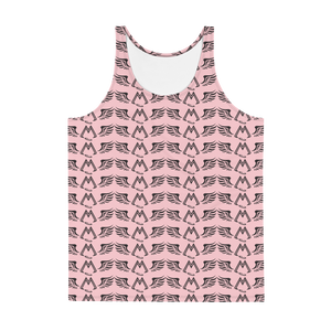 Pink Tank Top With Duplicated Black MM Iconic Logo