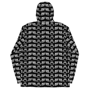 Black Windbreaker With Duplicated White MM Iconic Logo