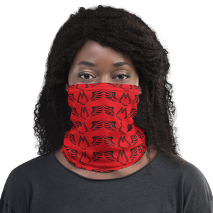 Red Neck Gaiter With Duplicated Black MM Iconic Logo