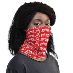 Red Neck Gaiter With Duplicated White MM Iconic Logo