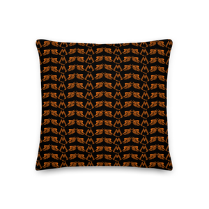 Black Premium Pillow With Duplicated Orange MM Iconic Logo