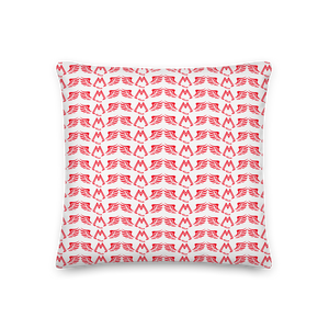 White Premium Pillow With Duplicated Red MM Iconic Logo