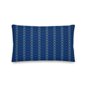 Blue Premium Pillow With Duplicated Black MM Iconic Logo