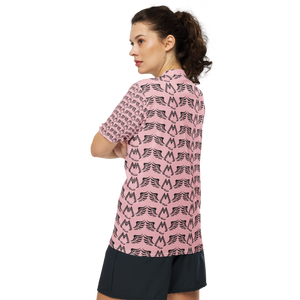 Pink Recycled Unisex Sports Jersey With Duplicated Black MM Iconic Logo