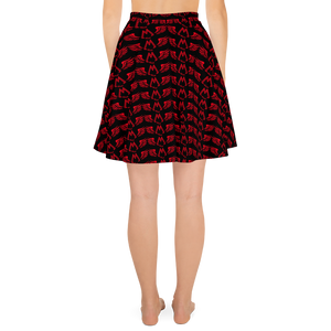 Black Skater Skirt With Duplicated Red MM Iconic Logo