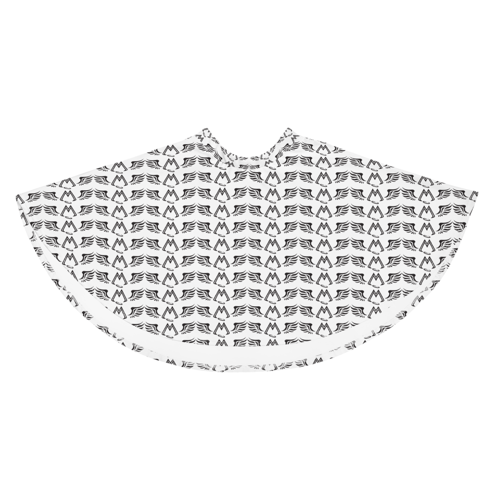 White Skater Skirt With Duplicated Black MM Iconic Logo