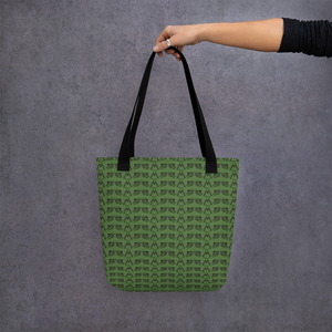 Army Green Tote Bag With Duplicated Black MM Iconic Logo