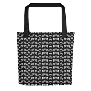 Black Tote Bag With Duplicated White MM Iconic Logo