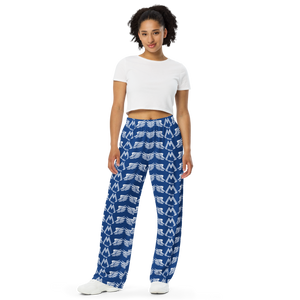 Blue Pajamas With Duplicated White MM Iconic Logo