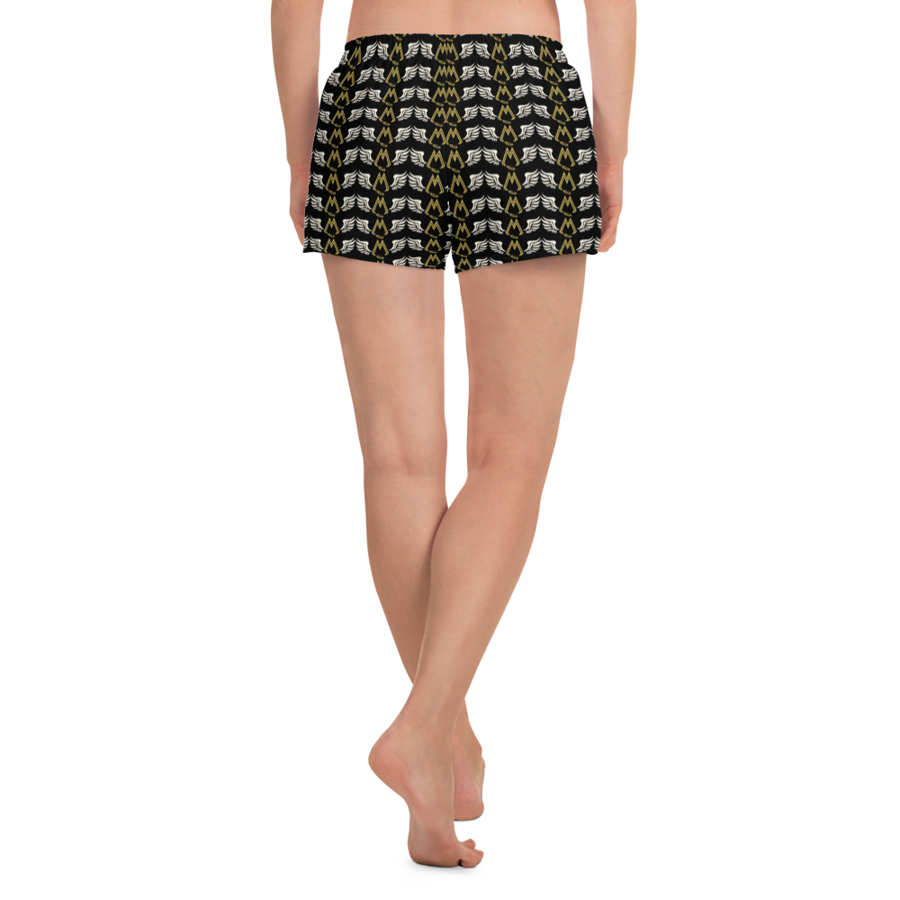 Black Athletic Short Shorts With Duplicated Classic MM Iconic Logo