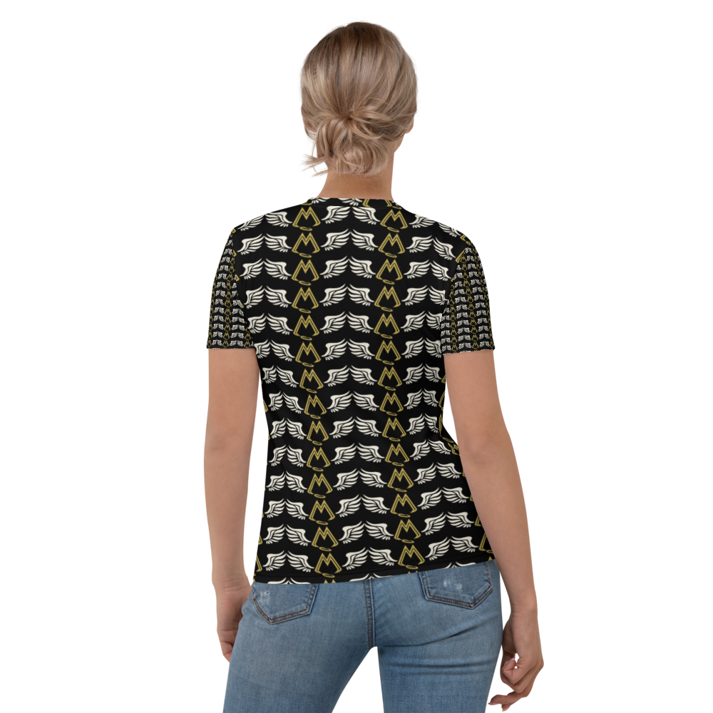 Black T-Shirt With Duplicated Classic MM Iconic Logo
