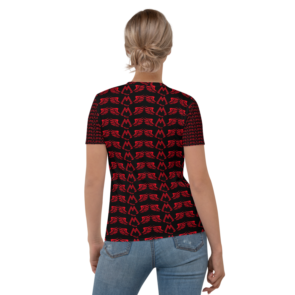 Black T-Shirt With Duplicated Red MM Iconic Logo