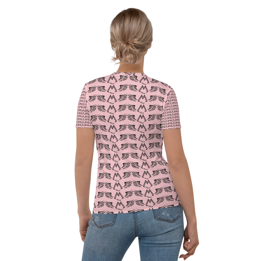 Pink T-Shirt With Duplicated Black MM Iconic Logo