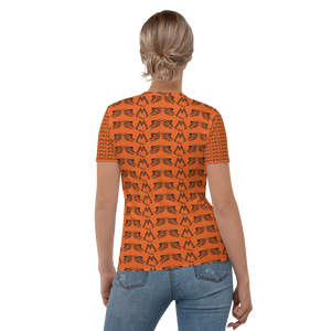 Orange T-Shirt With Duplicated Black MM Iconic Logo
