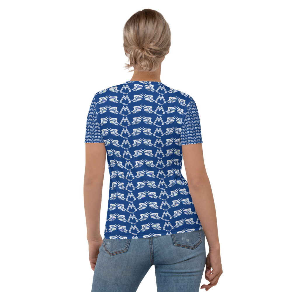 Blue T-Shirt With Duplicated White MM Iconic Logo