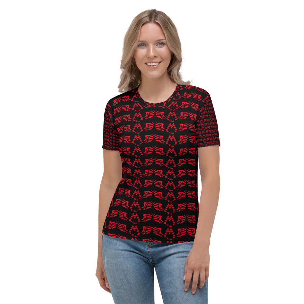 Black T-Shirt With Duplicated Red MM Iconic Logo