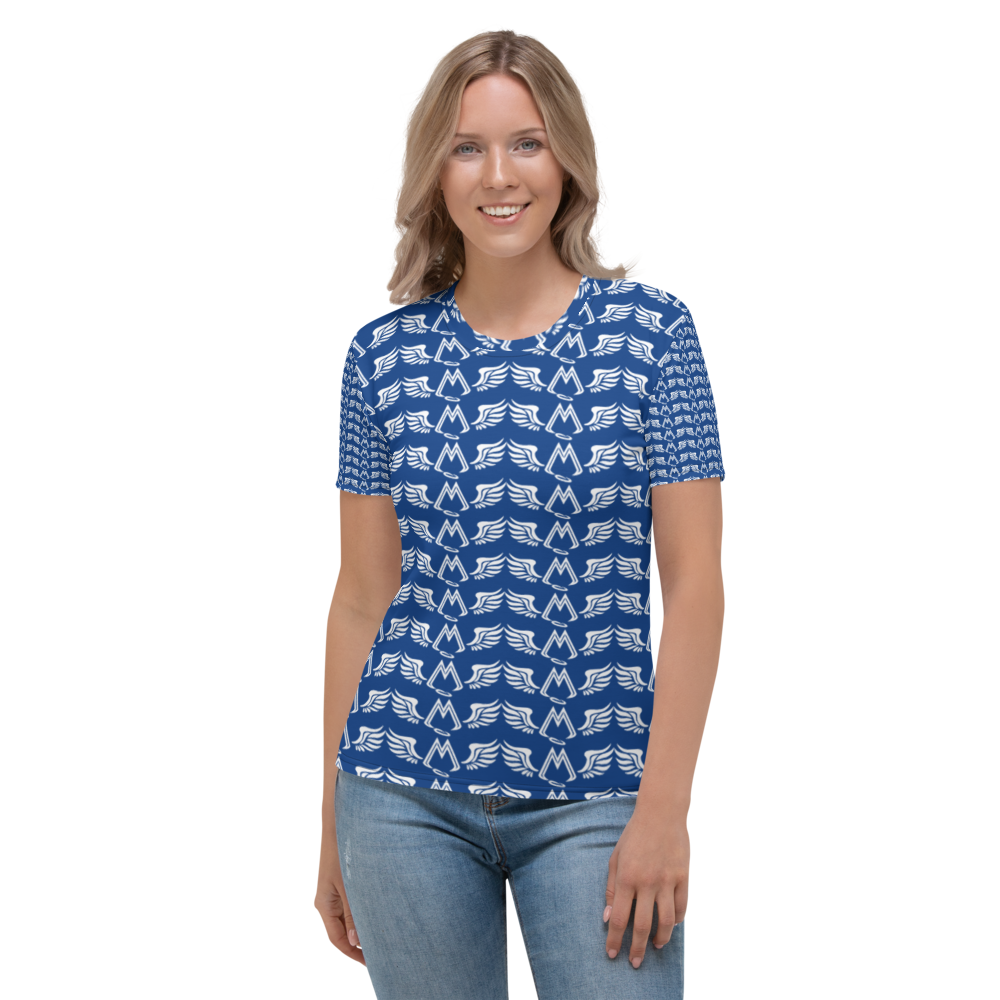 Blue T-Shirt With Duplicated White MM Iconic Logo