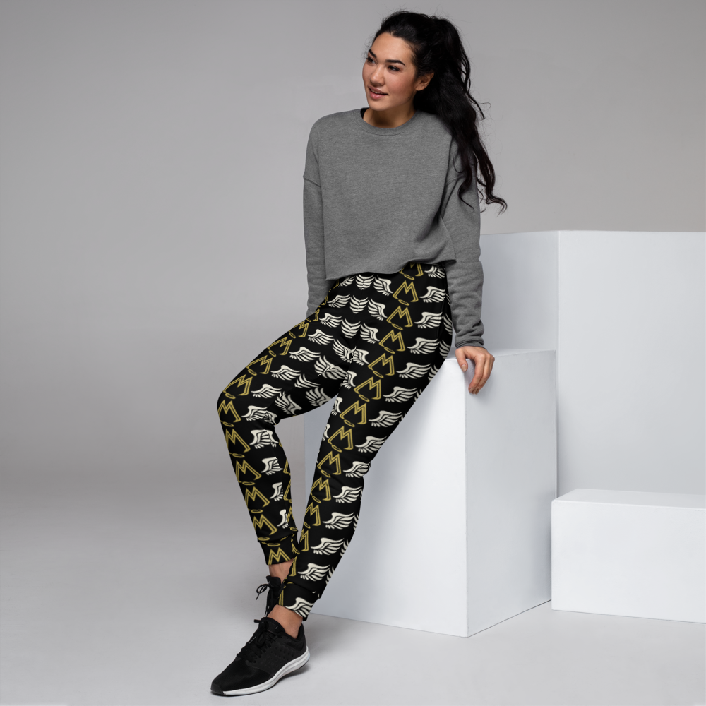 Black Joggers With Duplicated Classic MM Iconic Logo