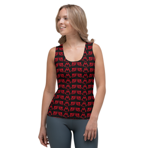 Black Tank Top With Duplicated Red MM Iconic Logo