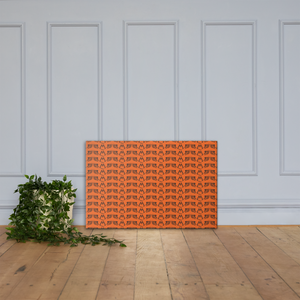 Orange Canvas Paintings With Duplicated Black MM Iconic Logo