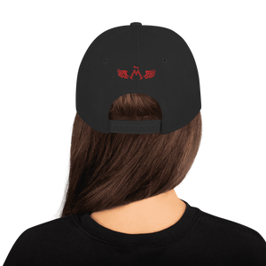 Black Snapback With Embroidered Red MM Iconic Logo