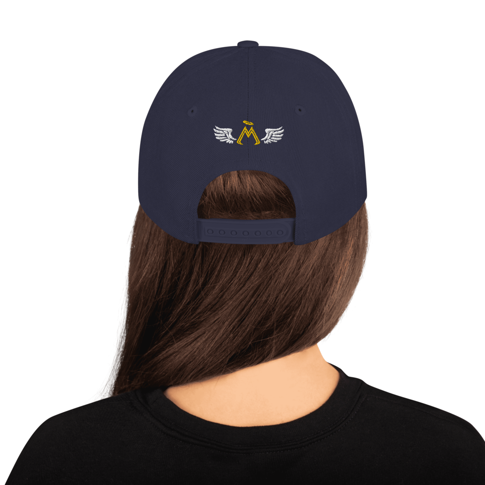 Navy Blue Snapback With Embroidered Classic MM Iconic Logo