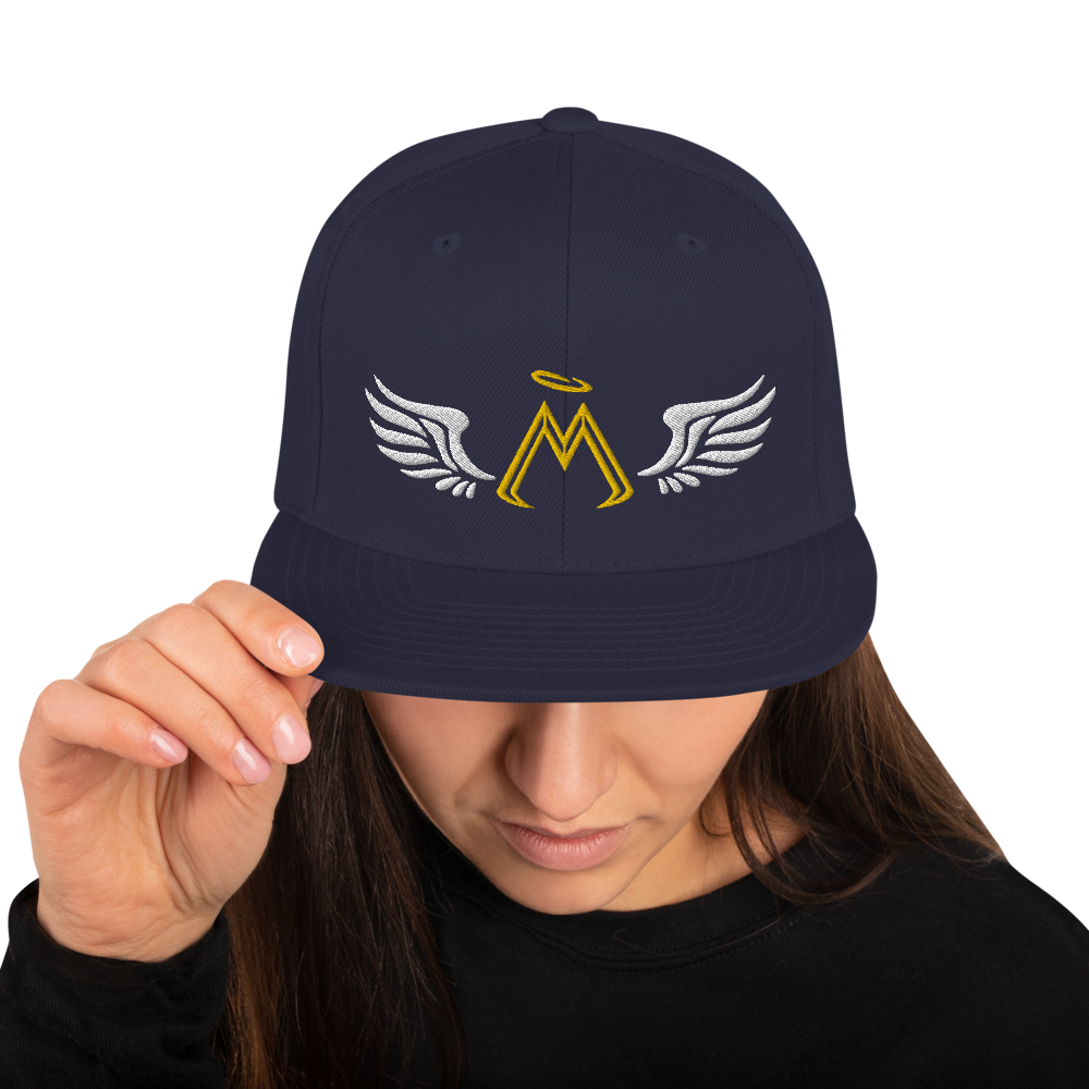 Navy Blue Snapback With Embroidered Classic MM Iconic Logo