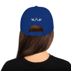 Royal Blue Snapback With Embroidered White MM Iconic Logo