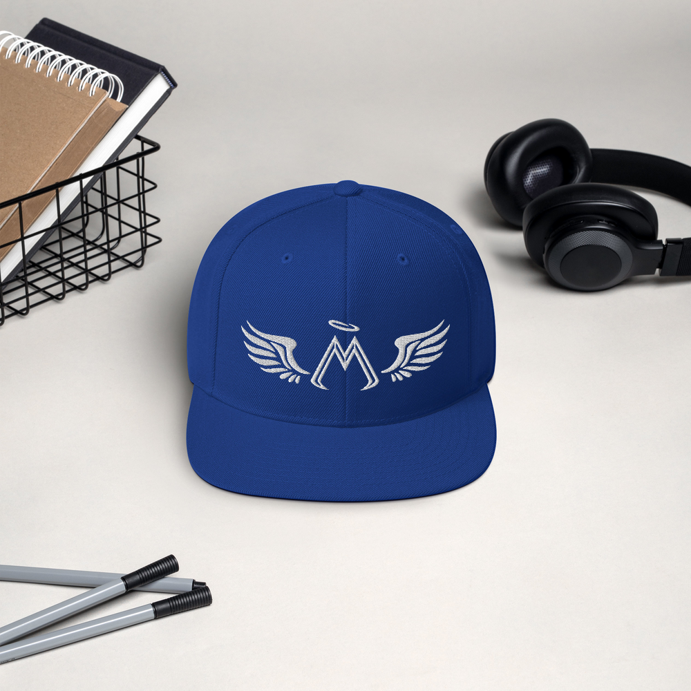 Royal Blue Snapback With Embroidered White MM Iconic Logo