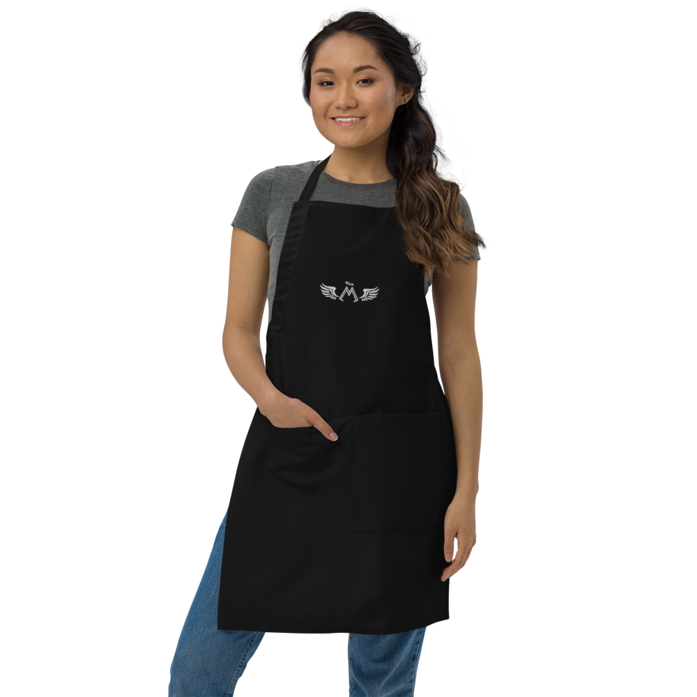 Black Apron With Embroidered White MM Iconic Logo