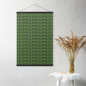 Army Green Matte Poster With Hangers With Duplicated Black MM Iconic Logo