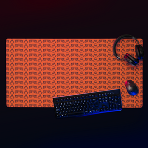 Orange Gaming Mouse Pad With Duplicated Black MM Iconic Logo