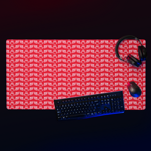 Red Gaming Mouse Pad With Duplicated White MM Iconic Logo