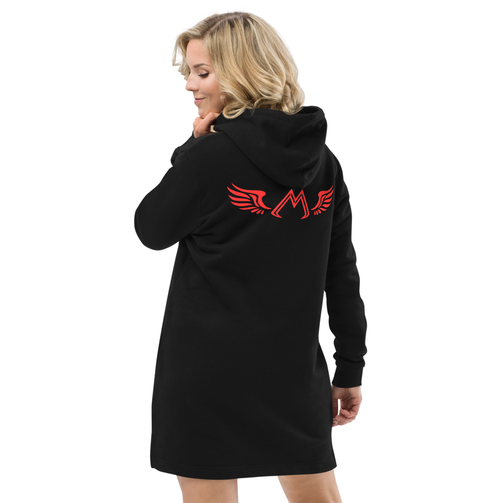 Black Hoodie Dress With Red MM Iconic Logo