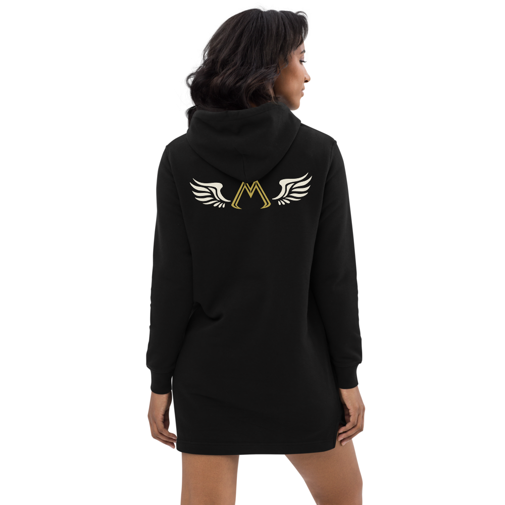Black Hoodie Dress With Classic MM Iconic Logo