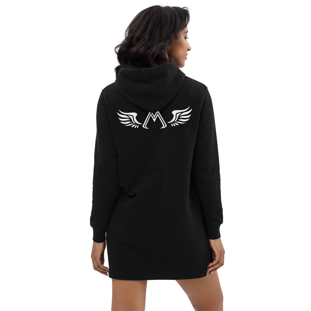 Black Hoodie Dress With White MM Iconic Logo