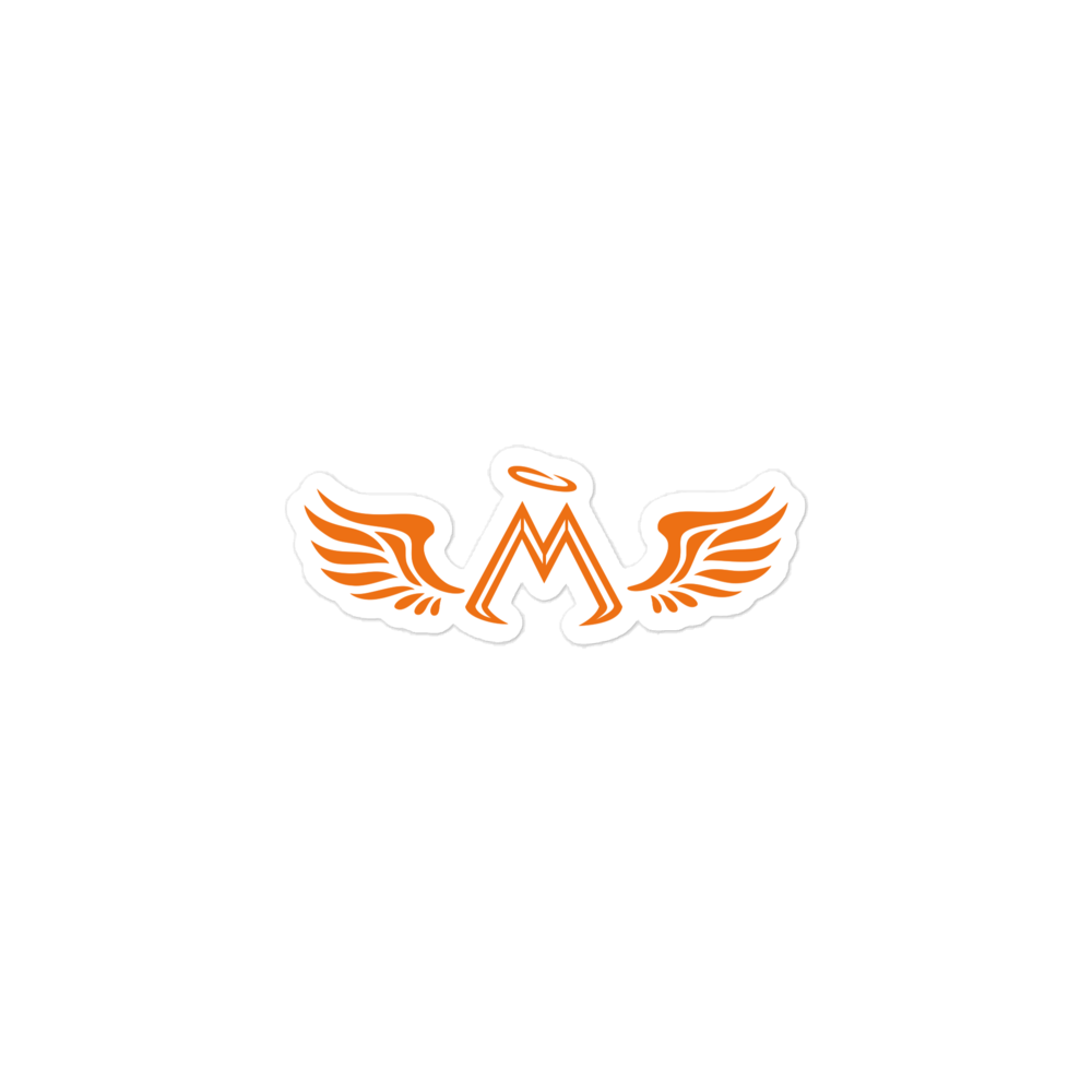 Orange MM Iconic Logo Bubble-Free Stickers