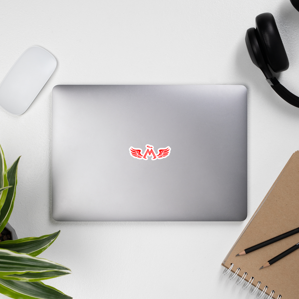 Red MM Iconic Logo Bubble-Free Stickers