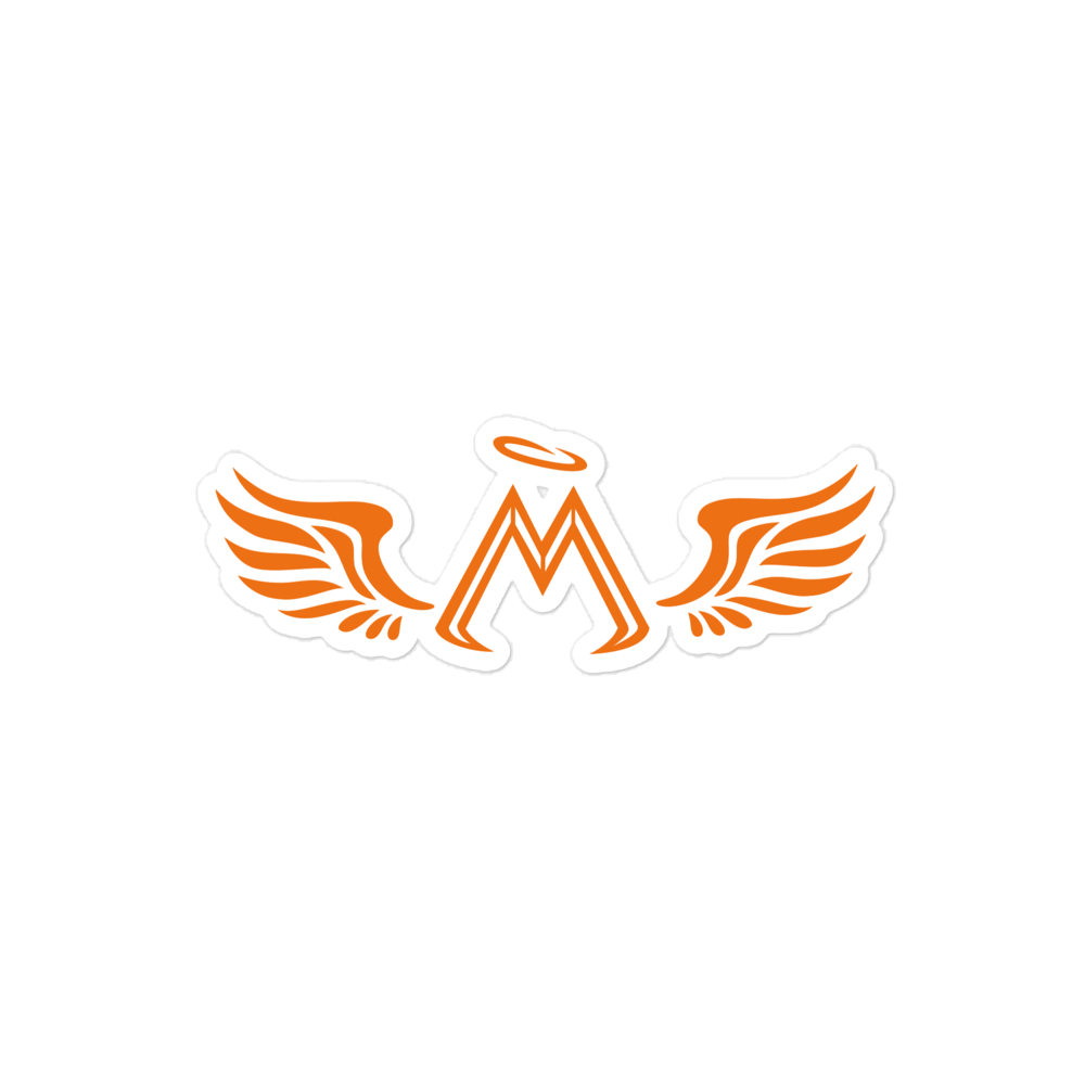 Orange MM Iconic Logo Bubble-Free Stickers