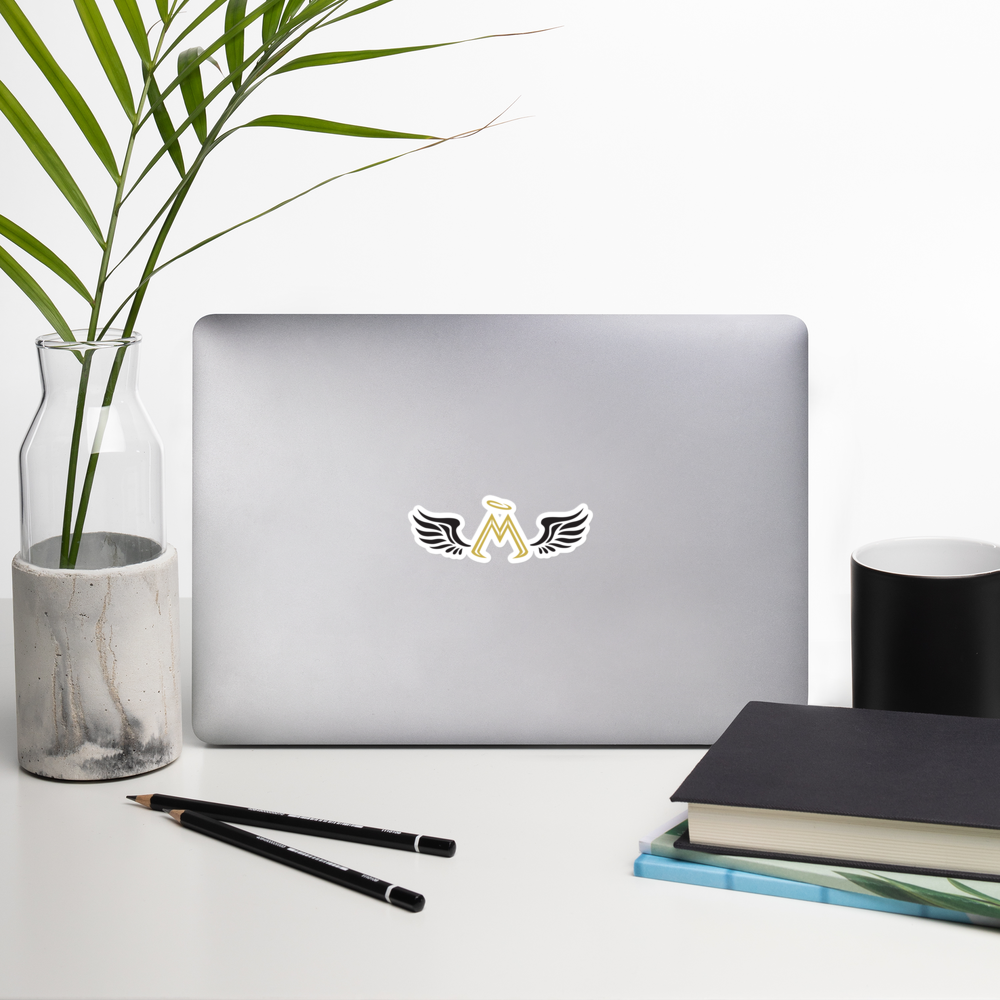Gold-Black MM Iconic Logo Bubble-Free Stickers