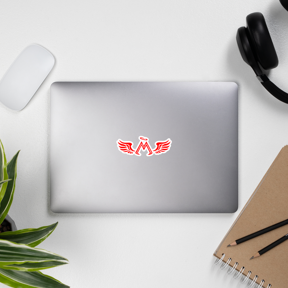Red MM Iconic Logo Bubble-Free Stickers