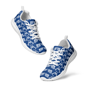 Blue Athletic Shoes With Duplicated White MM Iconic Logo