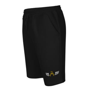 Black Fleece Shorts With Embroidered Classic MM Iconic Logo