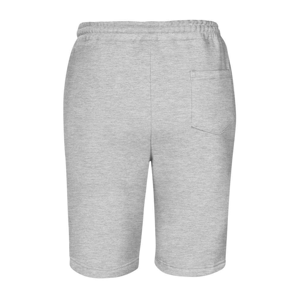 Heather Grey Fleece Shorts With Embroidered Black MM Iconic Logo