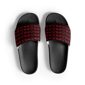 Black Slides With Duplicated Red MM Iconic Logo