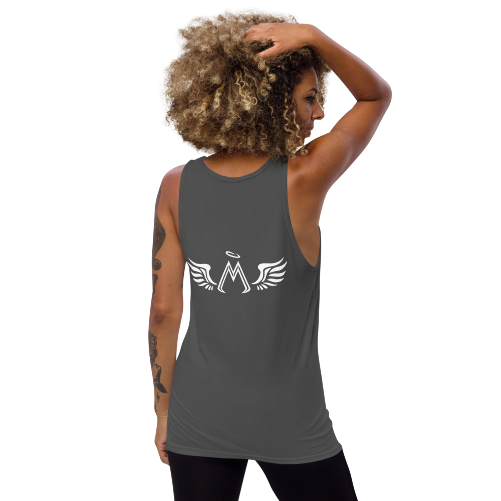 Dark Grey Tank Top With White MM Iconic Logo