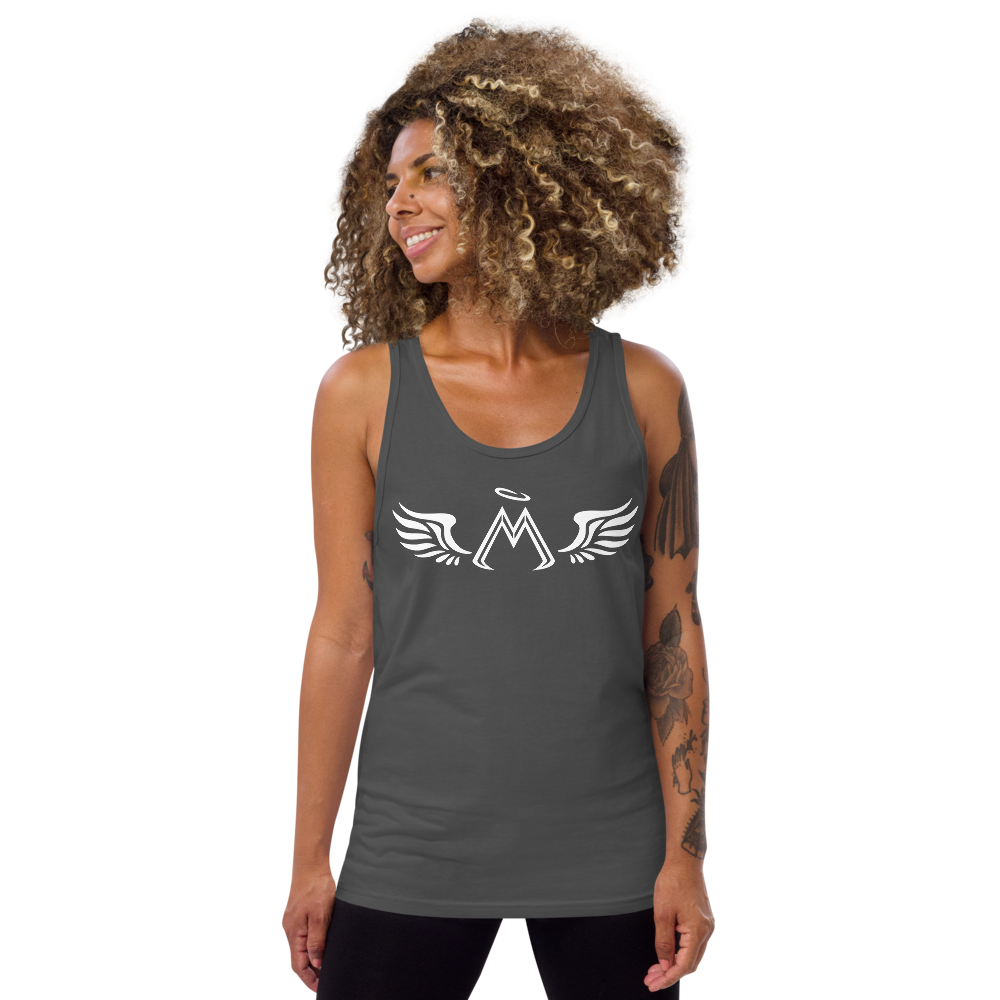 Dark Grey Tank Top With White MM Iconic Logo