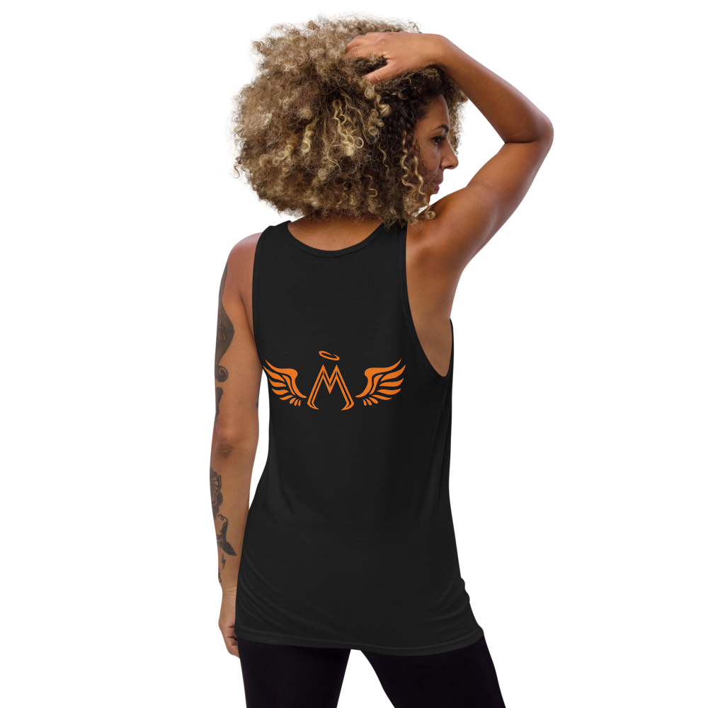 Black Tank Top With Orange MM Iconic Logo