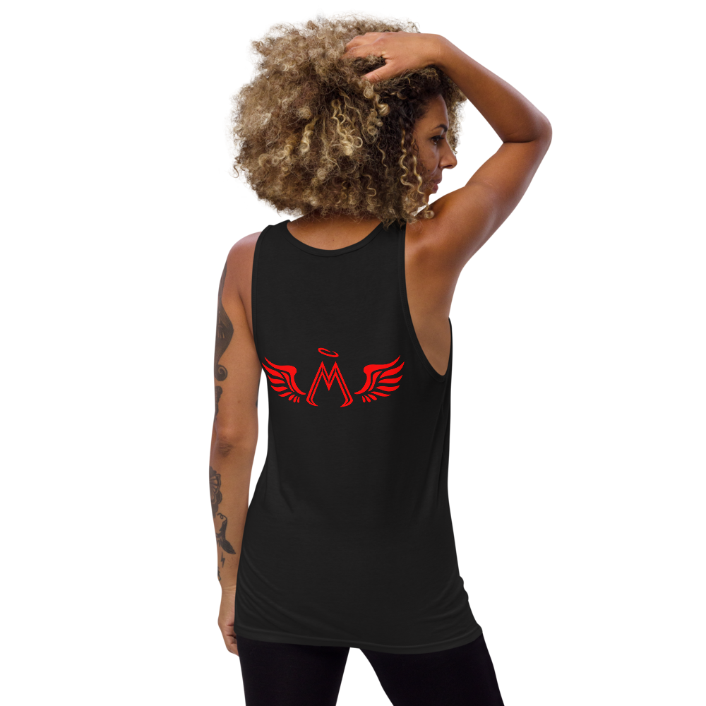 Black Tank Top With Red MM Iconic Logo