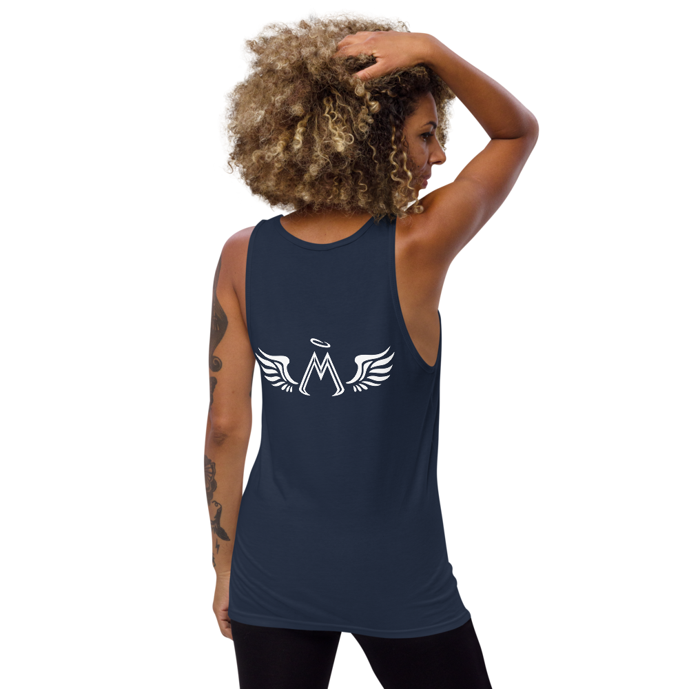 Navy Blue Tank Top With White MM Iconic Logo
